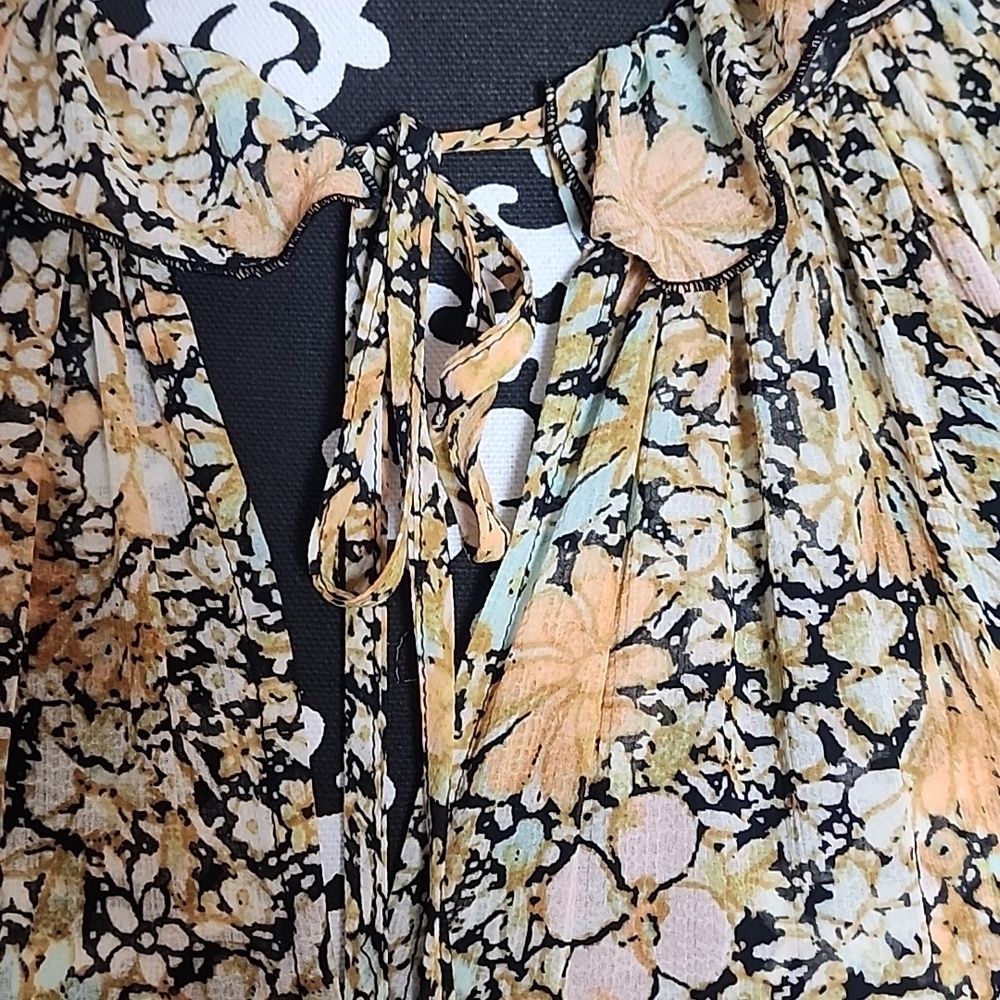 Free People Feeling Groovy Floral Maxi Dress XS Boho Prairie - Picture 5 of 12